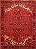 Heriz Red Hand Knotted 83 X 113  Area Rug 253-21403 Thumb 0