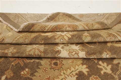 Oushak Brown Hand Knotted 100 X 140 Area Rug 250-21406 Image 10