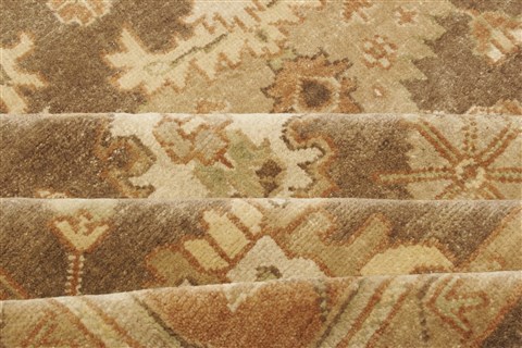 Oushak Brown Hand Knotted 100 X 140 Area Rug 250-21406 Image 11