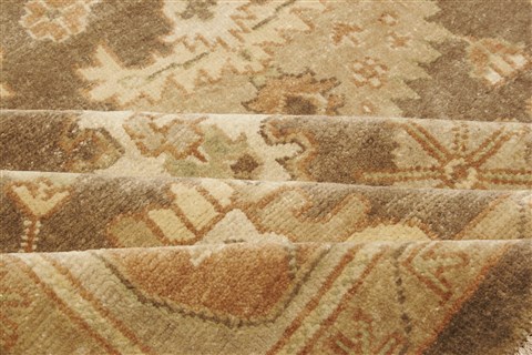 Oushak Brown Hand Knotted 100 X 140 Area Rug 250-21406 Image 12