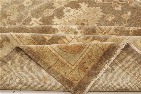 Oushak Brown Hand Knotted 100 X 140 Area Rug 250-21406 Image 13