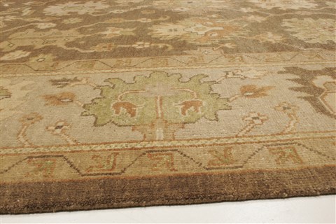Oushak Brown Hand Knotted 100 X 140 Area Rug 250-21406 Image 16