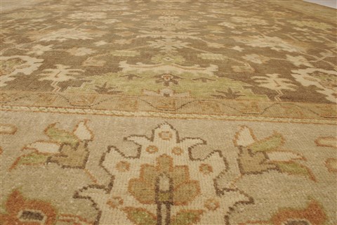 Oushak Brown Hand Knotted 100 X 140 Area Rug 250-21406 Image 17