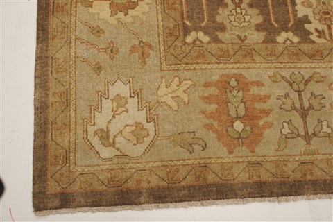 Oushak Brown Hand Knotted 100 X 140 Area Rug 250-21406 Image 18