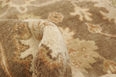 Oushak Brown Hand Knotted 100 X 140 Area Rug 250-21406 Image 3