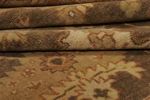 Oushak Brown Hand Knotted 100 X 140 Area Rug 250-21406 Image 8