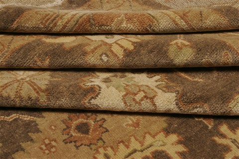 Oushak Brown Hand Knotted 100 X 140 Area Rug 250-21406 Image 9