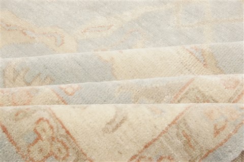Oushak Green Hand Knotted 99 X 143 Area Rug 250-21411 Image 10