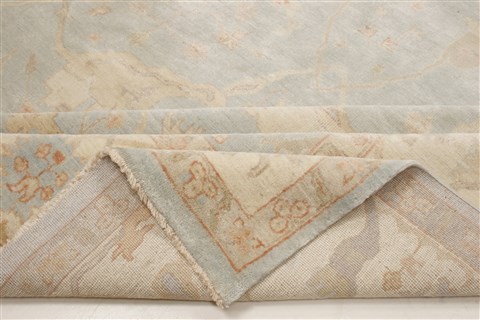 Oushak Green Hand Knotted 99 X 143 Area Rug 250-21411 Image 11