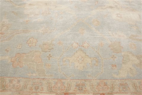 Oushak Green Hand Knotted 99 X 143 Area Rug 250-21411 Image 16