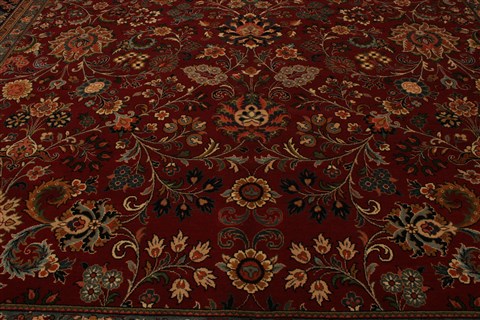 Sarouk Red Hand Knotted 100 X 143 Area Rug 250-21413 Image 18