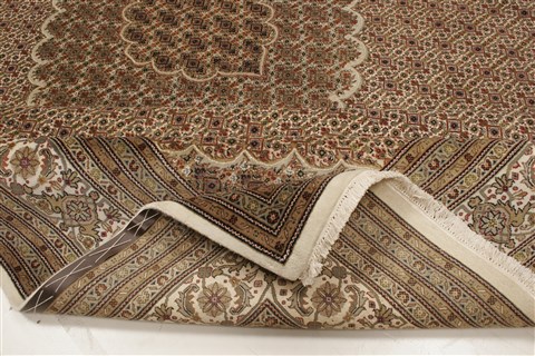 Tabriz Beige Hand Knotted 911 X 136 Area Rug 250-21415 Image 14