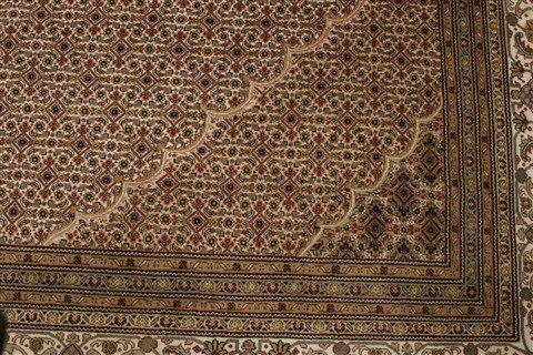 Tabriz Beige Hand Knotted 911 X 136 Area Rug 250-21415 Image 20