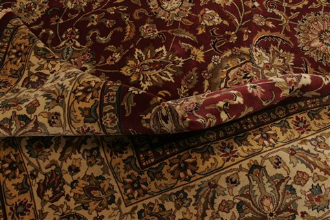 Kashan Red Hand Knotted 100 X 1310 Area Rug 250-21419 Image 6