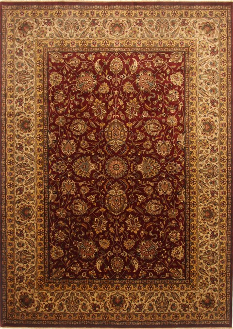 Kashan Red Hand Knotted 100 X 1310 Area Rug 250-21419 Image 0