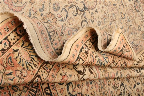 Sarouk Beige Hand Knotted 83 X 103 Area Rug 100-21420 Image 8