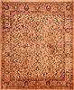 Sarouk Beige Hand Knotted 83 X 103  Area Rug 100-21420 Thumb 0