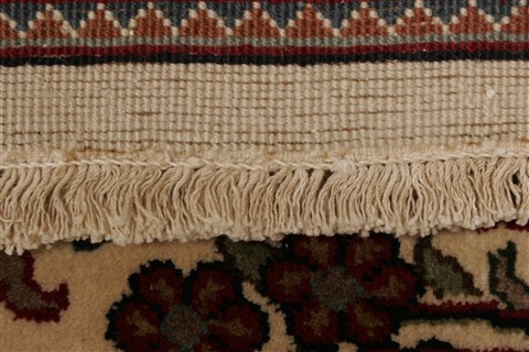 Kashmar Beige Hand Knotted 99 X 134 Area Rug 250-21421 Image 12