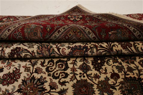 Kashmar Beige Hand Knotted 99 X 134 Area Rug 250-21421 Image 8