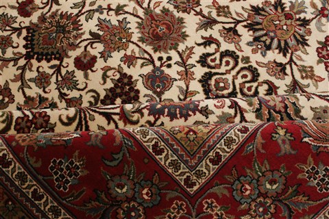 Kashmar Beige Hand Knotted 99 X 134 Area Rug 250-21421 Image 9