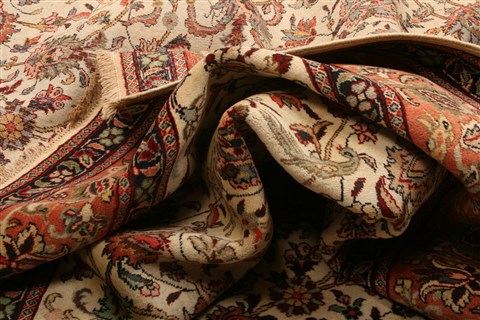 Tabriz Yellow Hand Knotted 79 X 1011 Area Rug 100-21423 Image 1