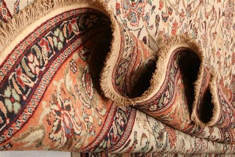 Tabriz Yellow Hand Knotted 79 X 1011 Area Rug 100-21423 Image 4