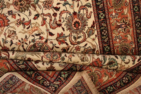 Tabriz Yellow Hand Knotted 79 X 1011 Area Rug 100-21423 Image 5
