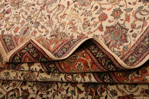 Tabriz Yellow Hand Knotted 79 X 1011 Area Rug 100-21423 Image 3