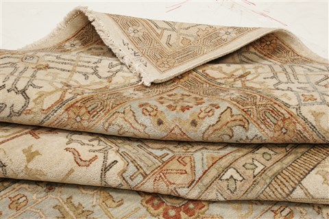 Chobi Beige Hand Knotted 100 X 140 Area Rug 250-21426 Image 11