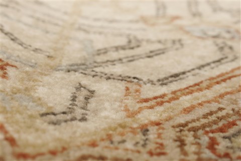 Chobi Beige Hand Knotted 100 X 140 Area Rug 250-21426 Image 1