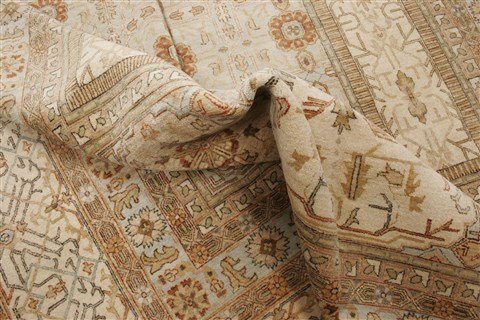 Chobi Beige Hand Knotted 100 X 140 Area Rug 250-21426 Image 7