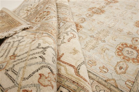Chobi Beige Hand Knotted 100 X 140 Area Rug 250-21426 Image 9