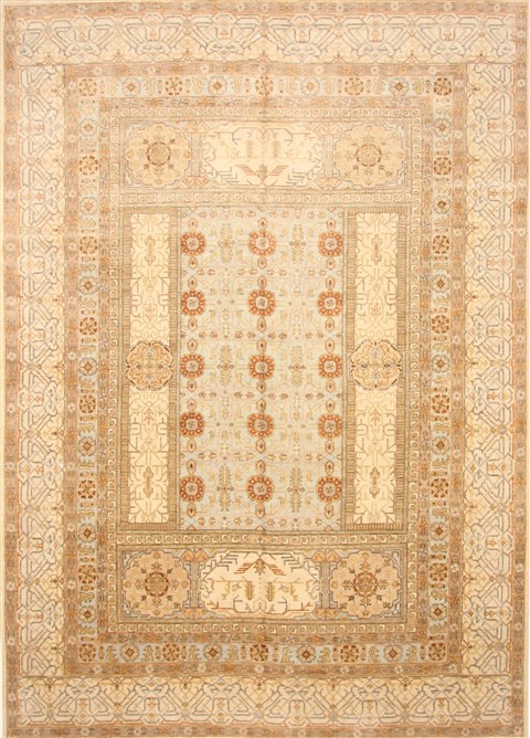 Chobi Beige Hand Knotted 100 X 140 Area Rug 250-21426 Image 0
