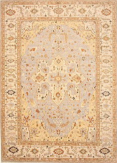 Indian Serapi Blue Rectangle 10x14 ft Wool Carpet 21430
