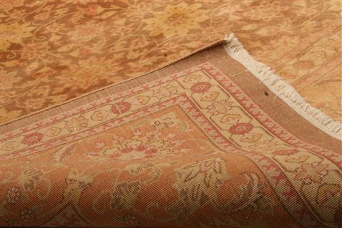 Tabriz Yellow Hand Knotted 81 X 111 Area Rug 100-21434 Image 20