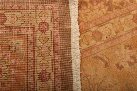 Tabriz Yellow Hand Knotted 81 X 111 Area Rug 100-21434 Image 27