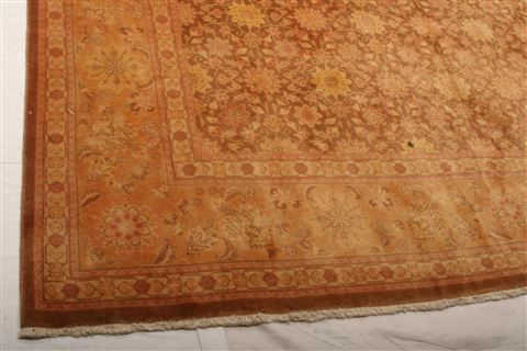Tabriz Yellow Hand Knotted 81 X 111 Area Rug 100-21434 Image 2