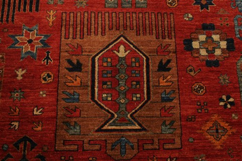 Kazak Red Hand Knotted 105 X 1210 Area Rug 250-21435 Image 15