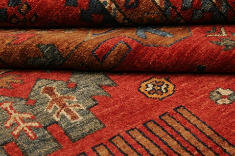 Kazak Red Hand Knotted 105 X 1210 Area Rug 250-21435 Image 9