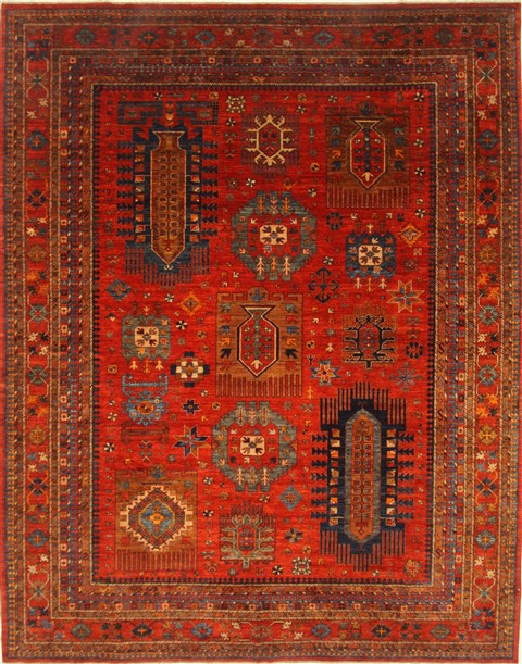 Kazak Red Hand Knotted 105 X 1210 Area Rug 250-21435 Image 0
