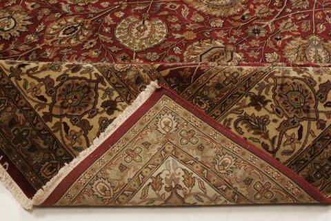 Tabriz Red Hand Knotted 911 X 132  Area Rug 250-21437 Image 13