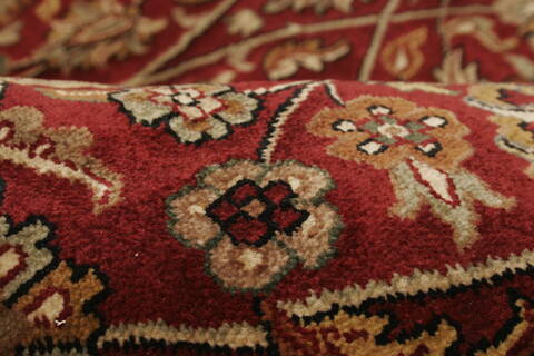Tabriz Red Hand Knotted 911 X 132  Area Rug 250-21437 Image 1