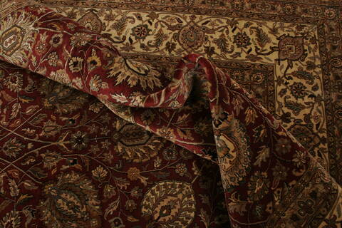 Tabriz Red Hand Knotted 911 X 132  Area Rug 250-21437 Image 5