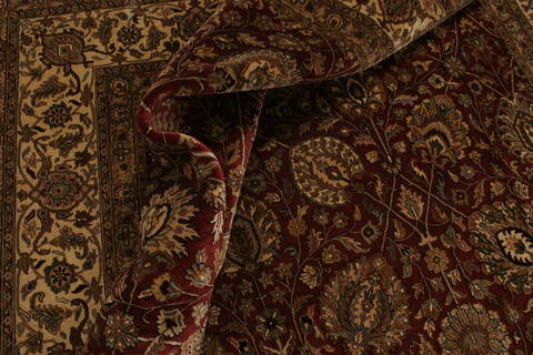 Tabriz Red Hand Knotted 911 X 132  Area Rug 250-21437 Image 6