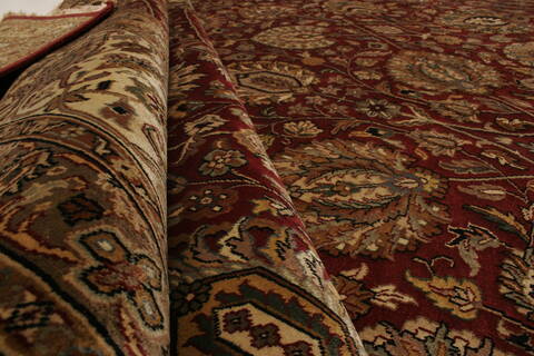 Tabriz Red Hand Knotted 911 X 132  Area Rug 250-21437 Image 7