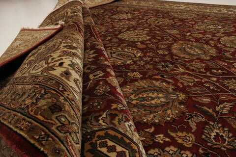 Tabriz Red Hand Knotted 911 X 132  Area Rug 250-21437 Image 8