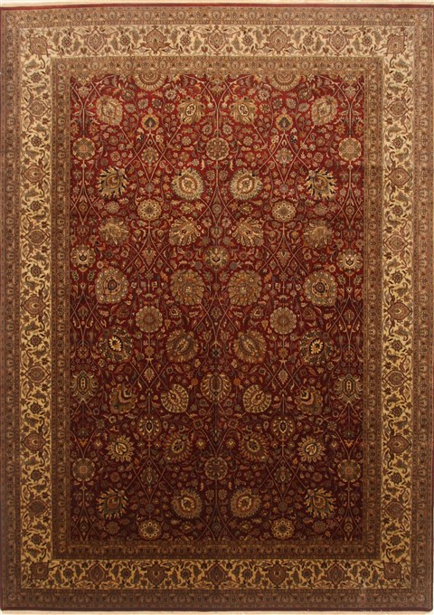 Tabriz Red Hand Knotted 911 X 132  Area Rug 250-21437 Image 0