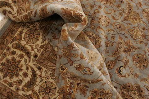 Kashan Blue Hand Knotted 911 X 140  Area Rug 250-21438 Image 14