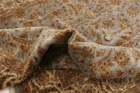 Kashan Blue Hand Knotted 911 X 140  Area Rug 250-21438 Image 15