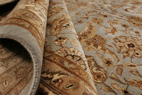 Kashan Blue Hand Knotted 911 X 140  Area Rug 250-21438 Image 16